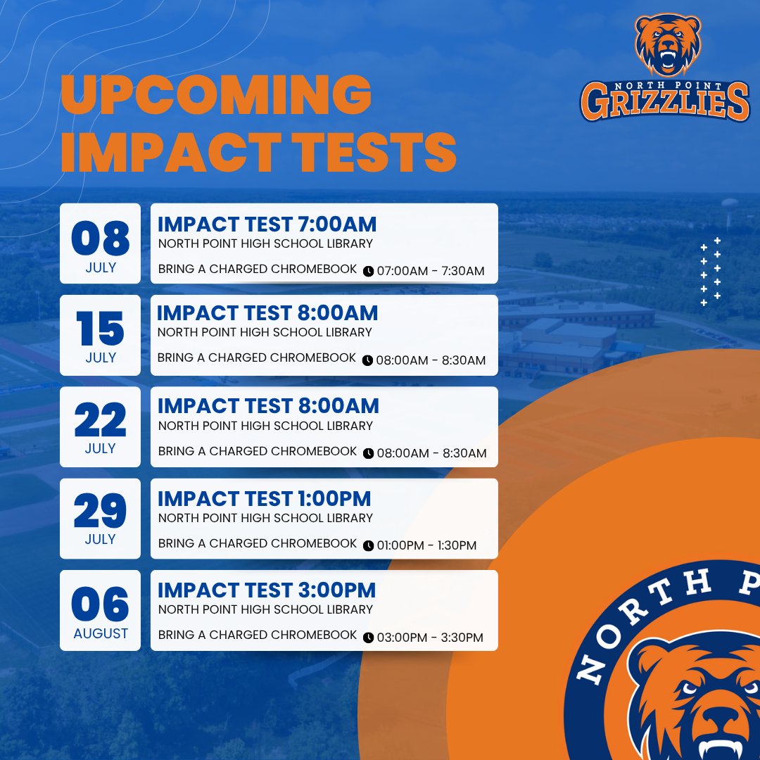 NP_Grizzly_AD (@np_grizzly_ad) on Twitter photo Monday, August 11th (First day of fall sports) is fast approaching. You must be registered and have a valid Impact test in order to participate. The remaining summer dates are listed below. <a href="/NPGrizzliesFB/">North Point Grizzlies Football</a> <a href="/NPGrizzliesFC/">North Point Girls & Boys Soccer</a> <a href="/NPGrizzlySB/">North Point Softball</a> <a href="/NPGrizzlyTennis/">North Point Tennis</a> <a href="/NPGrizzliesVB/">North Point Grizzlies Volleyball</a> Monday, August 11th (First day of fall sports) is fast approaching. You must be registered and have a valid Impact test in order to participate. The remaining summer dates are listed below. <a href="/NPGrizzliesFB/">North Point Grizzlies Football</a> <a href="/NPGrizzliesFC/">North Point Girls & Boys Soccer</a> <a href="/NPGrizzlySB/">North Point Softball</a> <a href="/NPGrizzlyTennis/">North Point Tennis</a> <a href="/NPGrizzliesVB/">North Point Grizzlies Volleyball</a>