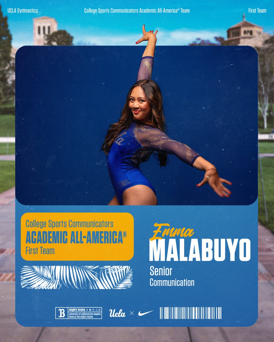 UCLA Gymnastics (@uclagymnastics) on Twitter photo First-team All-Americans on the competition floor and now <a href="/CollSportsComm/">College Sports Communicators</a> Academic All-Americans in the classroom!
Congratulations to <a href="/brooklynmoors/">Brooklyn Moors</a> and <a href="/EmmaMalabuyo/">Emma Malabuyo</a>! ๐๐คธโโ๏ธ
โน๏ธ: ucla.in/4ksLHQW First-team All-Americans on the competition floor and now <a href="/CollSportsComm/">College Sports Communicators</a> Academic All-Americans in the classroom!
Congratulations to <a href="/brooklynmoors/">Brooklyn Moors</a> and <a href="/EmmaMalabuyo/">Emma Malabuyo</a>! ๐๐คธโโ๏ธ
โน๏ธ: ucla.in/4ksLHQW