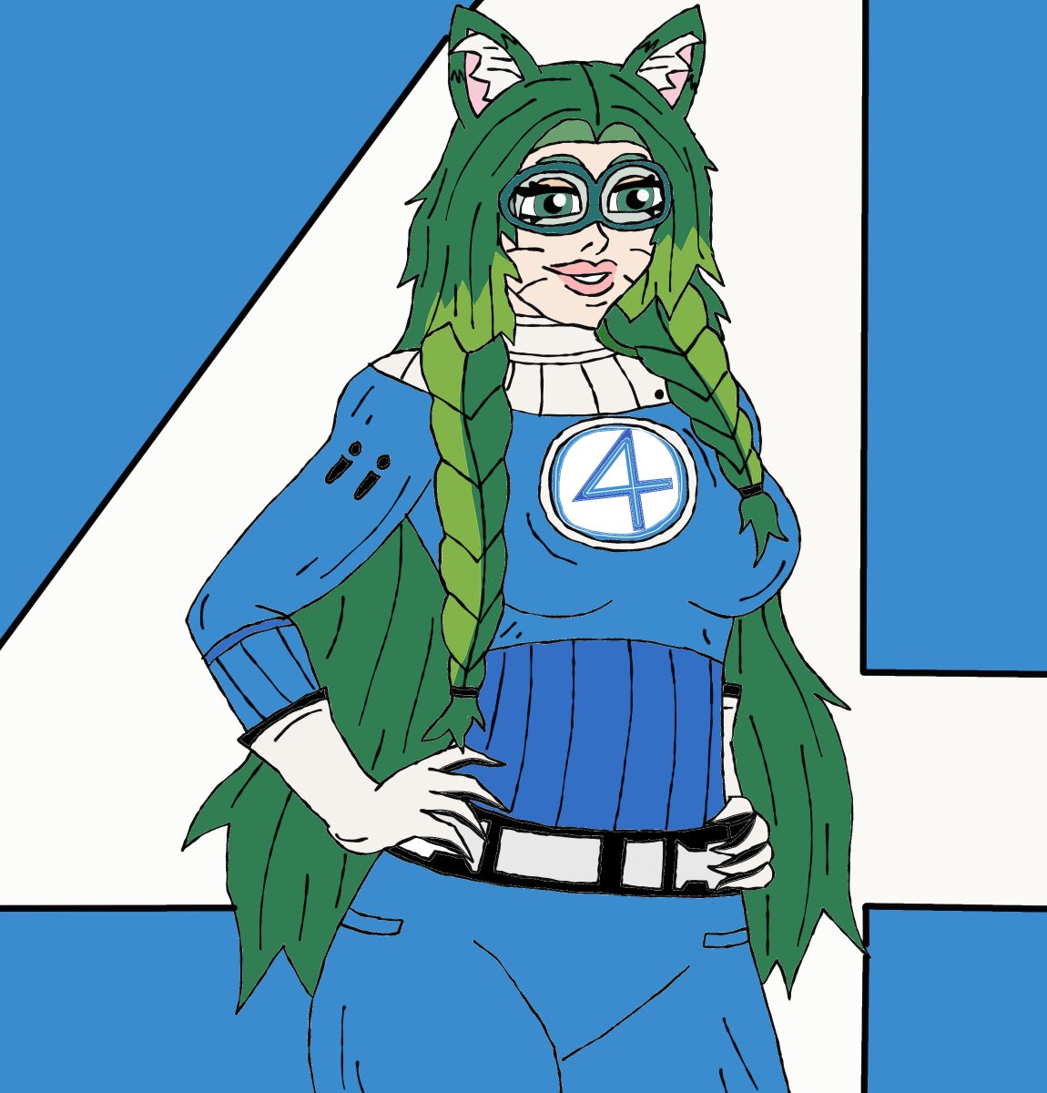 Because the new Fantastic Four movie is coming out very soon, i thought it would be fun drawing <a href="/mycatwithclaws/">Cattt 😻 VA & VTuber</a> as Sue Storm AKA the Invisible Woman💙💚
#Fanart #FantasticFour #SueStorm #InvisibleWoman #MarvelComics