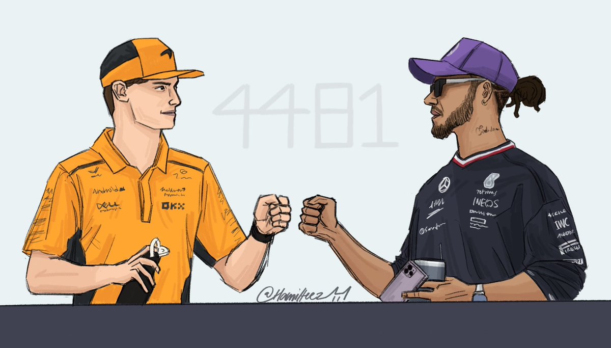 hamilteez's tweet image. day 1 of drawing lewis and oscar everyday until we get another 4481 podium.. im manifesting