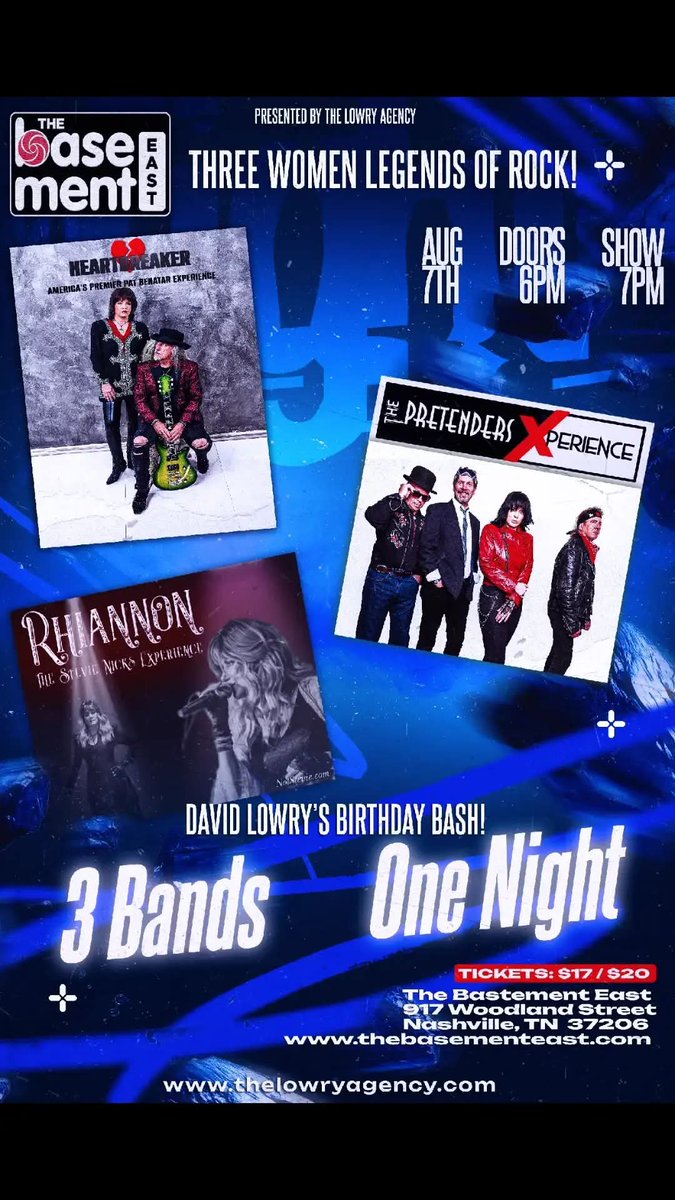 lowryagency's tweet photo. One Month Away! @HeartbreakerNSH  #Nashville #livemusic #events #concerts #tributeband #heartbreakertribute #thelowryagency #thebasementeast https://t.co/Cj121DTt0F