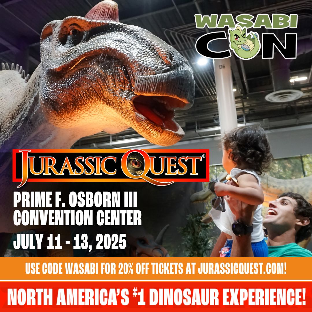 🦖🧱 Save 20% on Jurassic Quest x Brick Fest Live tickets with code WASABI at ⁦JurassicQuest.com⁩! 🎟️ Get ready for the ultimate family day out of interactive fun and STEAM learning at the Prime F. Osborn III Convention Center, July 11-13 only. 🎉