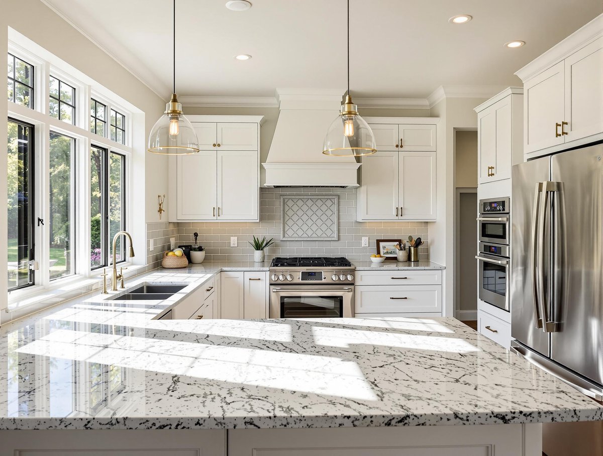 dfwStoneWorks's tweet image. #MondayMotivation starts in the kitchen!☀️

Who else believes the kitchen is the #HeartOfTheHome?
This sleek kitchen isn't just beautiful, it's perfect for your busiest mornings.
Ready to fall in love with your kitchen again?
📞#CallUs: 214-447-7333

#RyanMorganRES #DFWStoneWorks