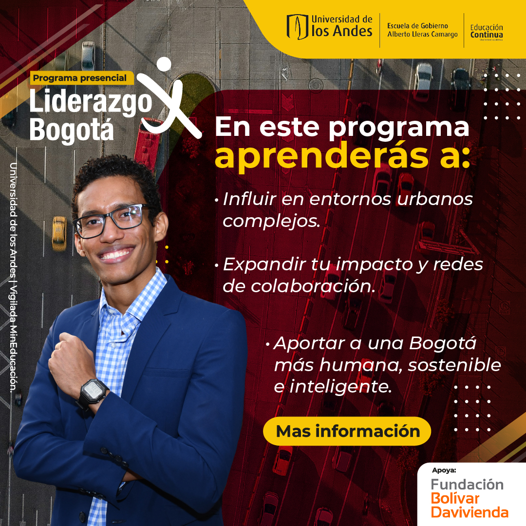 🏙️ ¡Transforme Bogotá! Si tiene entre 25-40 años y le interesa el liderazgo, este programa te ayudará a impactar la ciudad. Inscríbete antes del 14 de julio en 🔗: ow.ly/5EbO50Wm0Bn