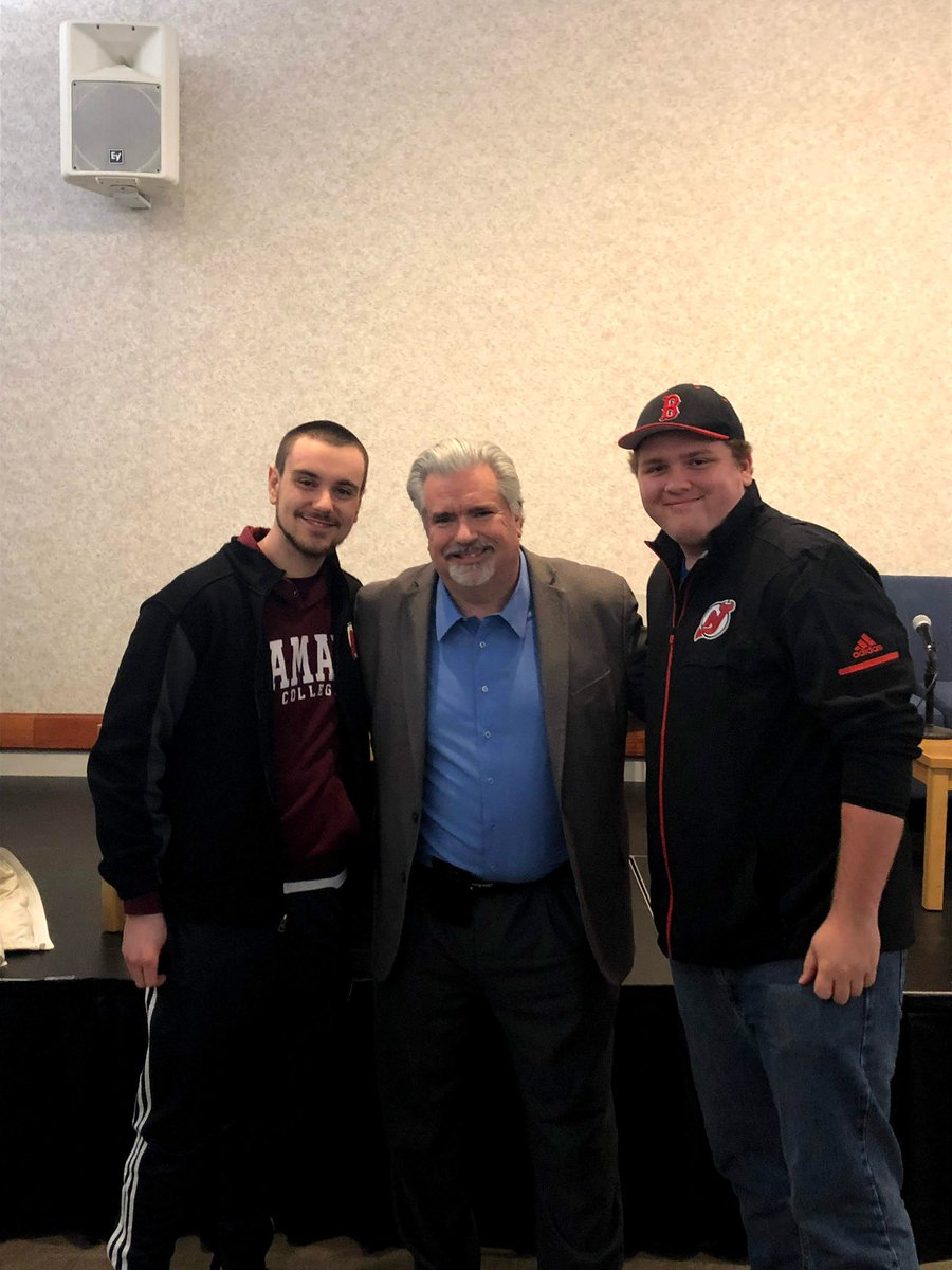 TheKevinFritz's tweet photo. @DonLagreca hey don! As a long time listener of TMKS and DHR, I couldn’t be happier that you are the new TV voice of the @NJDevils 
Met you in 2018 at Ramapo and you were the nicest person and I am so excited for you to be calling this team and hope you do it for a long time! https://t.co/XiwaaQdnfg