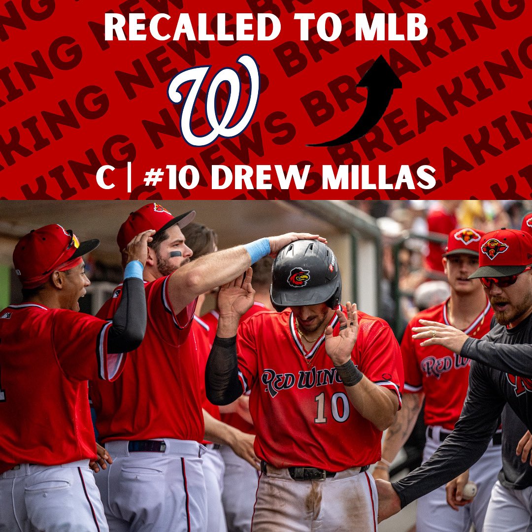 Roster Moves:
The Washington Nationals have recalled catcher Drew Millas.
Via: <a href="/andrewcgolden/">Andrew Golden</a> 
📸: camera_grant