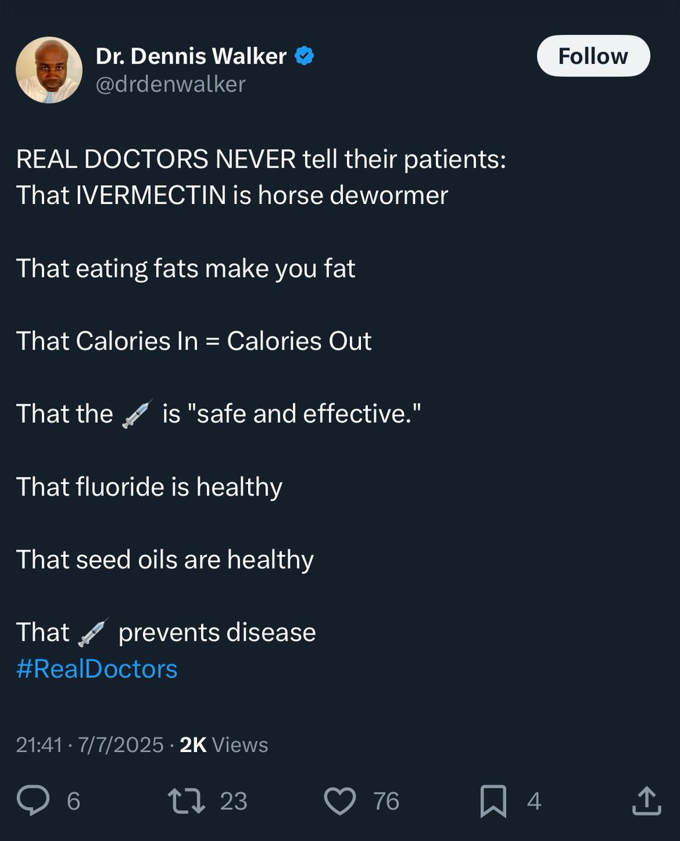 The ‘Not a real doctor’ fallacy 

#QuackWalker