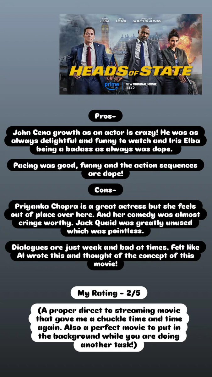 My Quick and Short Review of Heads of State #shamilmakeen #trending #moviereview #Amazon #amazonprime #HeadsOfState #HeadsOfStateOnPrime #HeadsOfStatereview