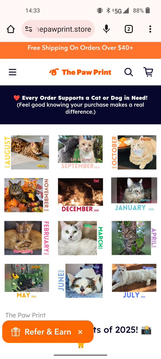 o2bcd8ed's tweet image. My cat MarSay made it into the calendar for Pawprint. He is January. #cats #Pets #Calender #pawprint #chewy @Chewy