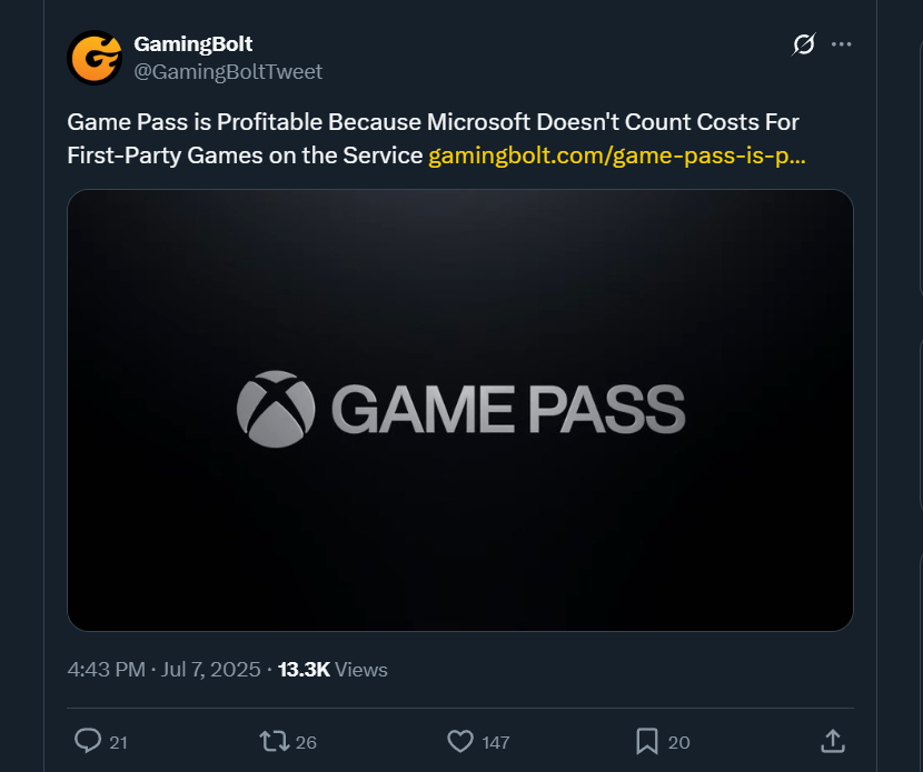 LegacyKillaHD's tweet photo. Every day the Xbox news gets more &amp; more bleak.

These GamePass revelations are insane.

It makes me thankful they never ended up acquiring the likes of Sega, Square Enix, WB Games and the many other publishers they were linked to over the years. https://t.co/Jwcvk1n6gA