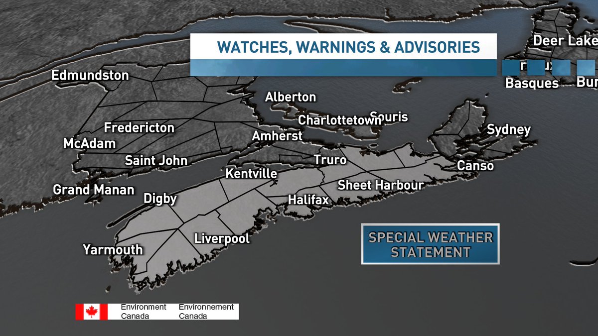 ryansnoddon's tweet image. Special Weather Statement for most of mainland Nova Scotia.
Remnants of Post-Tropical Storm Chantal will bring the risk of downpours and thunderstorms overnight and Tuesday.
Greatest risk of intense rainfall rates & localized flooding will be across southern Nova Scotia.