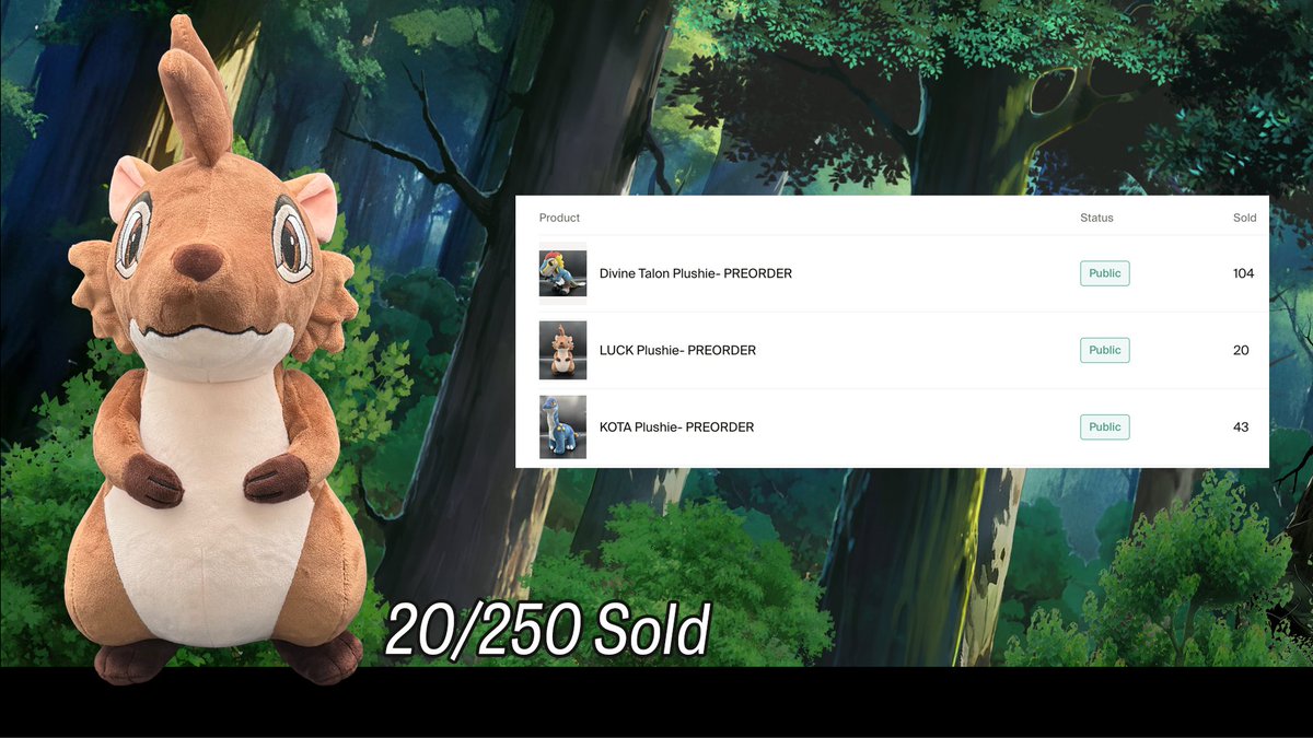 Lunar_DragonEnt's tweet image. Hey Talon Fam! 😊 Just wanted to share a little update on our plushie sales! We need to sell 250 of each adorable plushie by July 25th for them to go into production. Plus, all the proceeds will help us animate episode 2!   

If you can, please swing by the shop at…