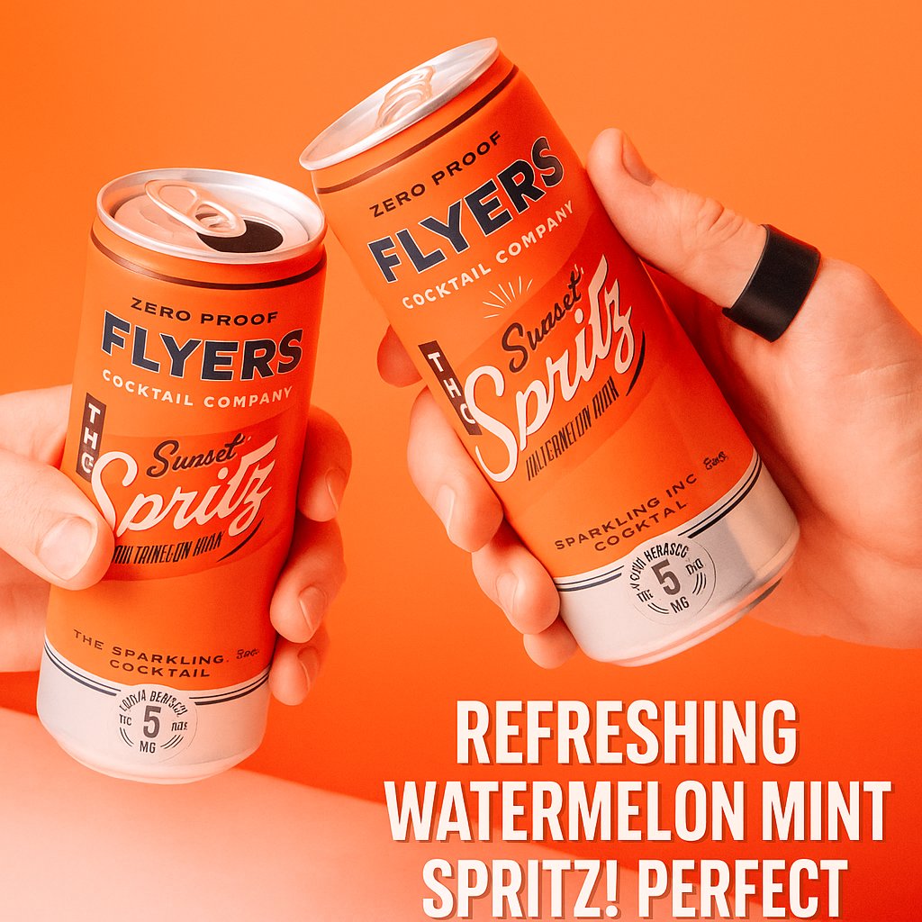 VibingLegally's tweet image. Legally Vibing Product of the Day: Discover the refreshing blend of our Watermelon Mint Spritz from Flyers Cocktail Company! Each sip encapsulates the essence of summer with juicy watermelon flavors paired with a crisp hint of mint. This delightful drink is perfect for any…