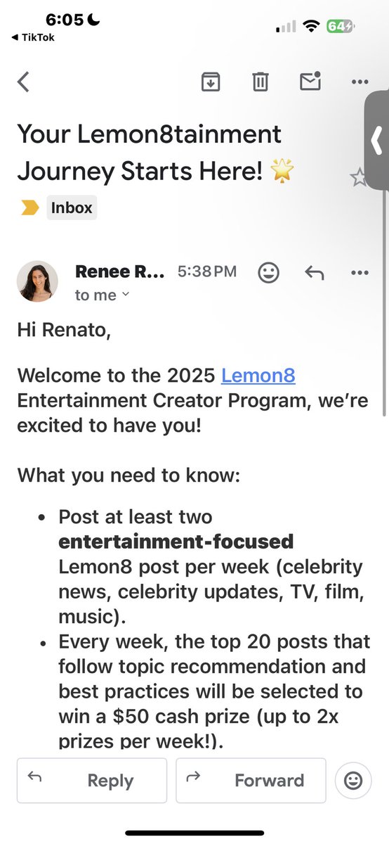 renatolfriday's tweet photo. Yay! I got accepted 🥳🤩💛🍋🍾
#contentcreator #lemon8creator #moviecritic #entertainment https://t.co/R0Arqn1EoH