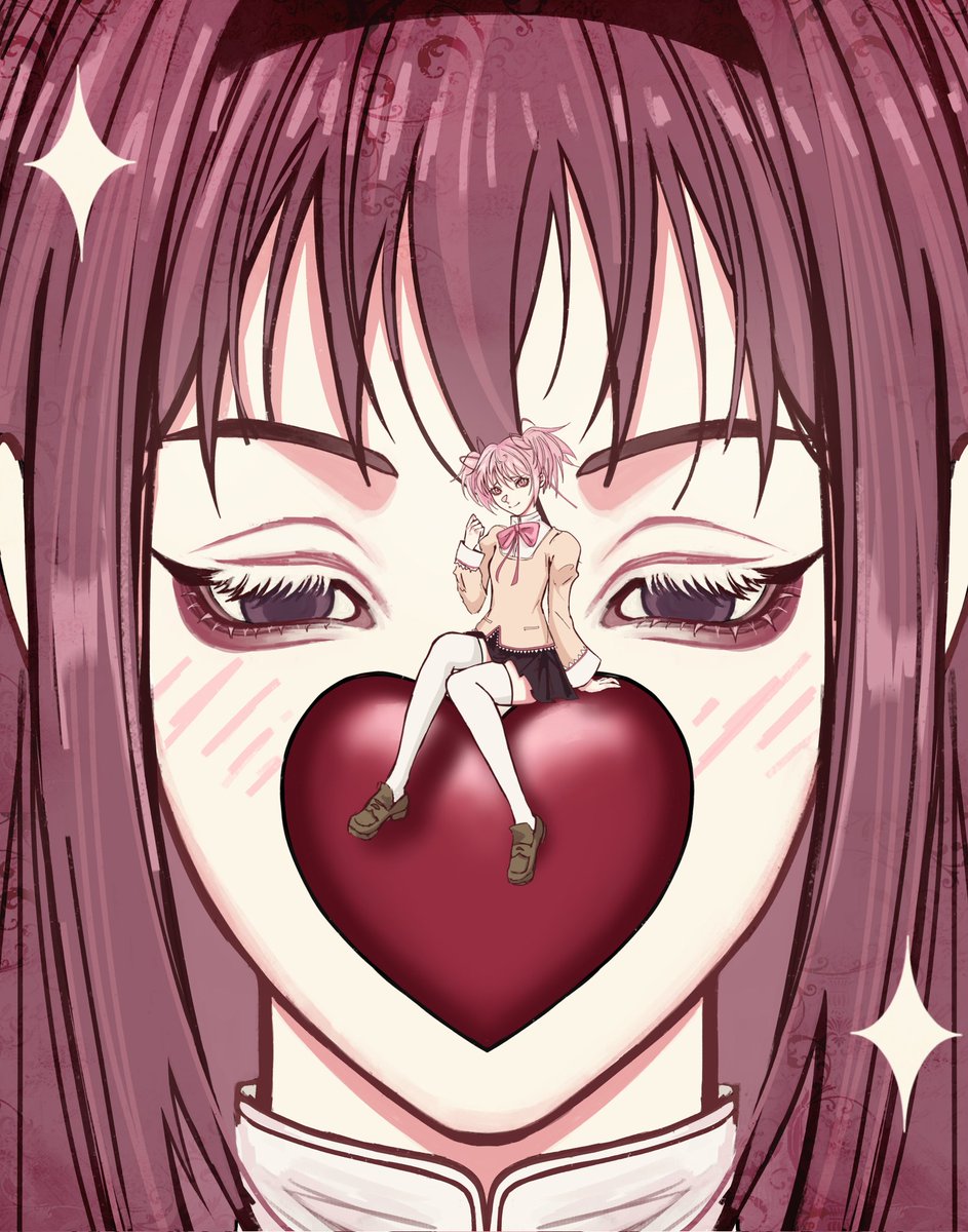 _mariieth's tweet image. MadoMura 🩷💜
Ref: yeng_p 
#MadokaMagica  #madomura #fanart