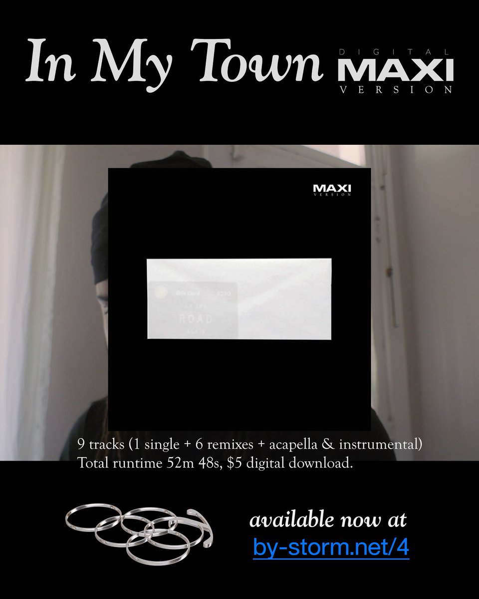 Full MAXI single experience now available at by-storm.net/4 

(52m, 48s of In My Town)
