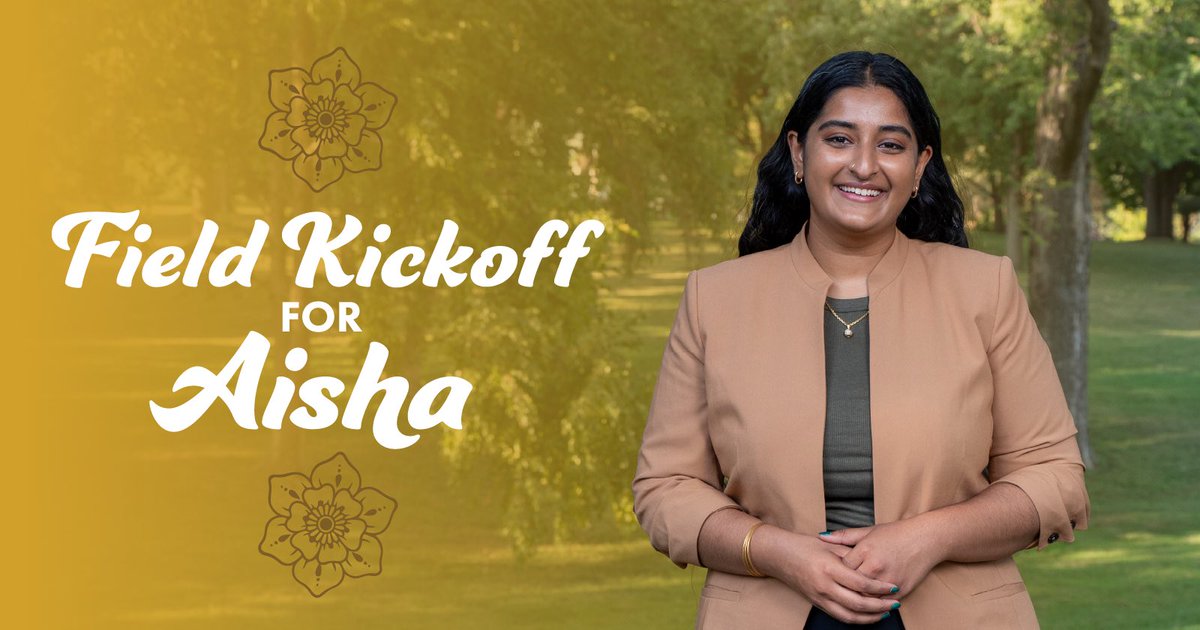 aishaforward10's tweet image. Join me this Saturday, July 12 from 1-4pm at Whittier Park for our summer Field Kickoff. Let’s hit the doors together and make sure every Ward 10 resident is invited to participate in local democracy! Sign up at aishaforward10.com/events