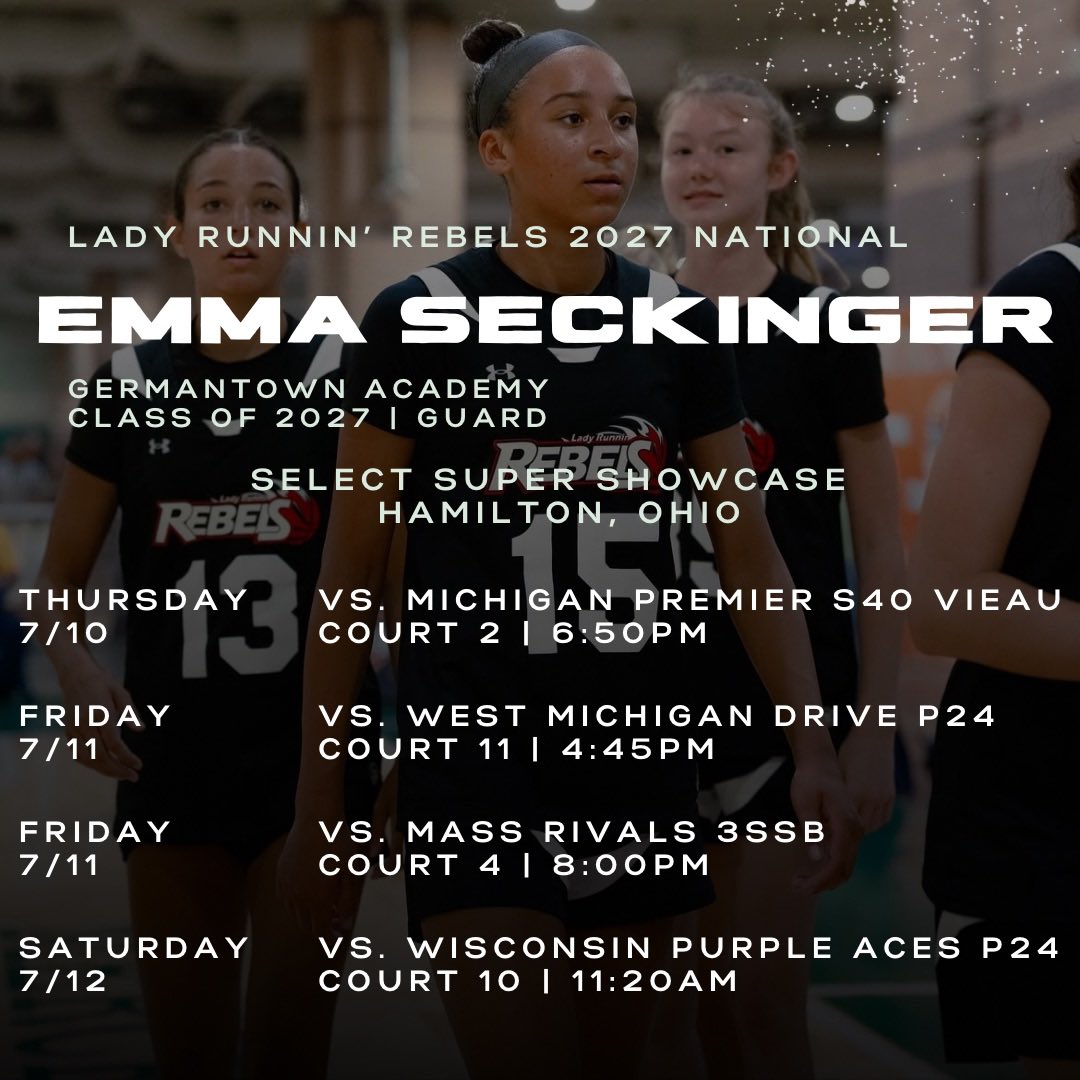 Excited to play in Ohio this week with <a href="/LadyRunnin/">Lady Runnin Rebels</a>! Come check us out! <a href="/gagirlsbball/">Germantown Academy Girls Basketball</a> <a href="/tinabastardi/">Tina Bastardi</a>