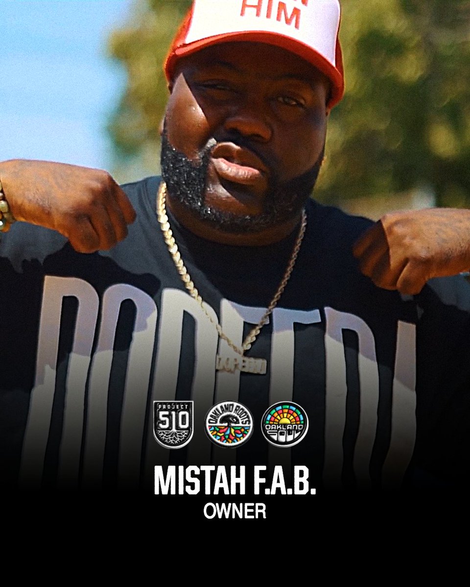 Oakland Roots (@oaklandrootssc) on Twitter photo Itās only right. š³š¤
Oaklandās very own legend, <a href="/MistahFAB/">STAN PABLO</a>, joins Oakland Roots and <a href="/oaklandsoulsc/">Oakland Soul</a> as the newest member of our ownership group.
Mistah F.A.B.ās impact runs deep. Now heās part of building whatās next. Heās always been family, but today, we make it official. Itās only right. š³š¤
Oaklandās very own legend, <a href="/MistahFAB/">STAN PABLO</a>, joins Oakland Roots and <a href="/oaklandsoulsc/">Oakland Soul</a> as the newest member of our ownership group.
Mistah F.A.B.ās impact runs deep. Now heās part of building whatās next. Heās always been family, but today, we make it official.