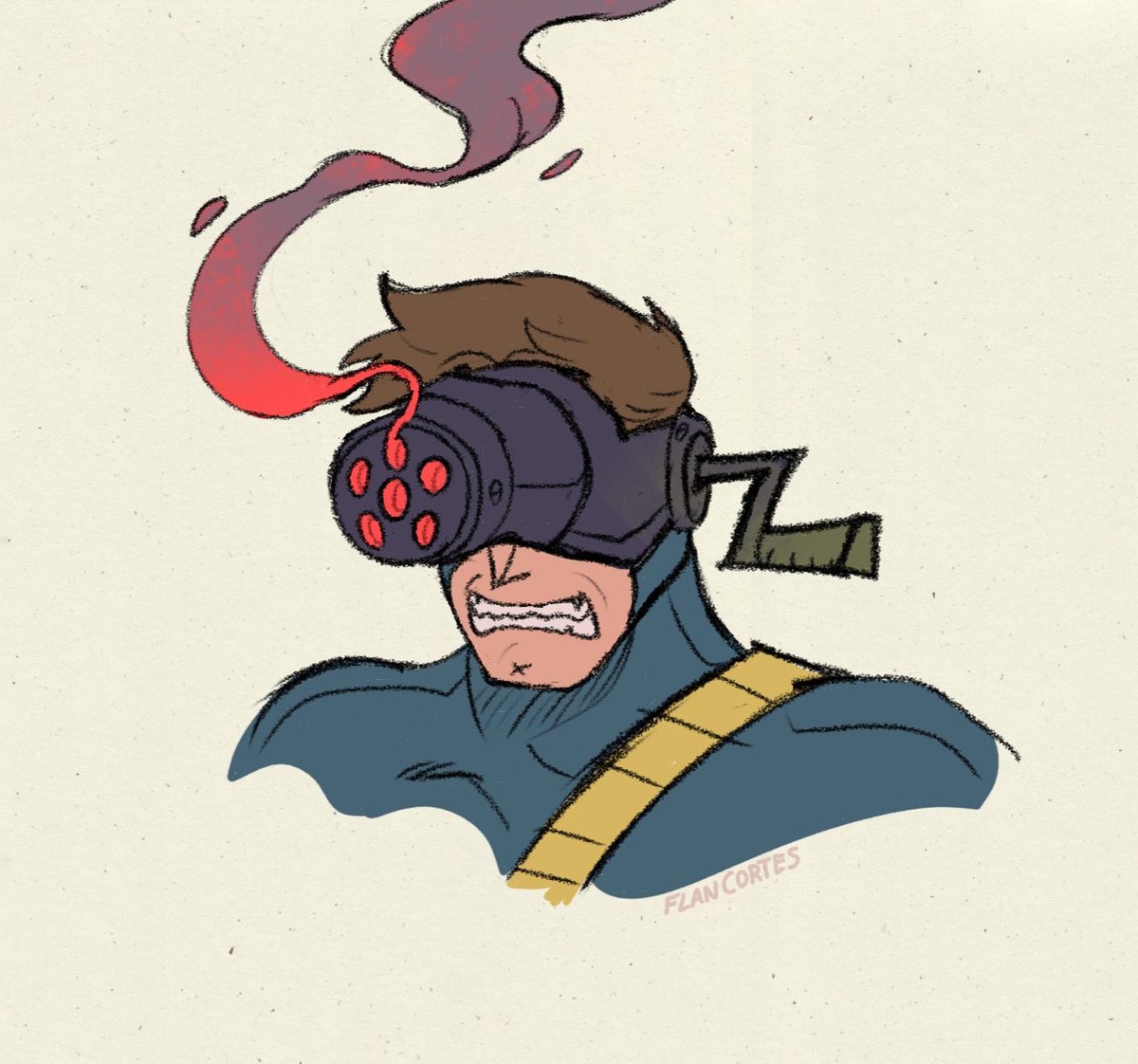 I think he should have a crank-operated visor. And he should say "crank to me my x-men" idk