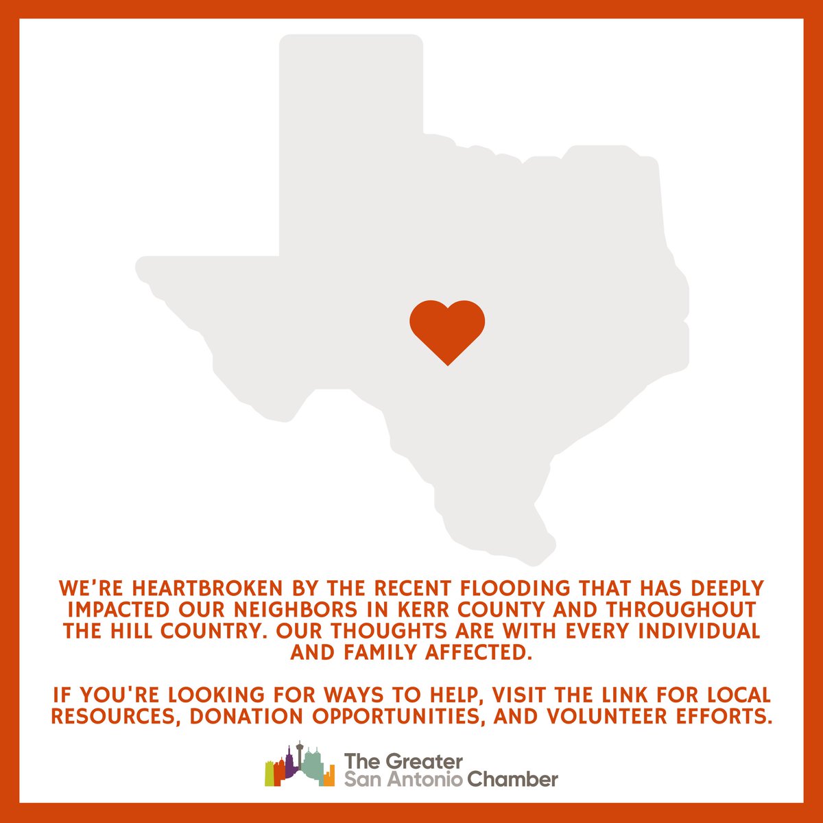 The Greater San Antonio Chamber extends its deepest sympathy to the individuals, families, and communities impacted by the devastating floods that have swept across Kerrville and the Hill Country. Our hearts are with all those who have lost loved ones
🔗 : sachamber.org/index.php?src=…