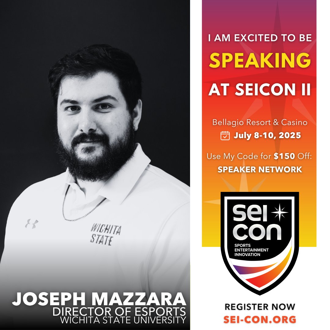 Rolling into Vegas to speak at SEICON II! 🎲

Couldn't be more excited to share the stage with some all-stars and speak about collegiate esports. 
#ShockersUp⚡️