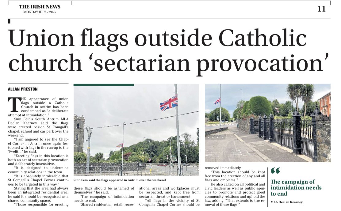 “This location should be kept free from any &amp; all flags &amp; emblems.” <a href="/irish_news/">The Irish News</a>