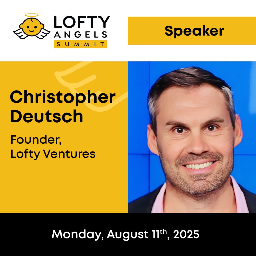 Christopher Deutsch (@chris_deutsch) on Twitter photo The entire <a href="/LoftyVentures/">Lofty Ventures</a> team is excited to welcome local & out-of-state angel investors to our inaugural Lofty Angels Summit in downtown Chicago during Lofty Week 2025!
Please join us on 8/11 in B of Aโs building
Link with more info & registration in the next tweet ๐๐ผ๐ The entire <a href="/LoftyVentures/">Lofty Ventures</a> team is excited to welcome local & out-of-state angel investors to our inaugural Lofty Angels Summit in downtown Chicago during Lofty Week 2025!
Please join us on 8/11 in B of Aโs building
Link with more info & registration in the next tweet ๐๐ผ๐