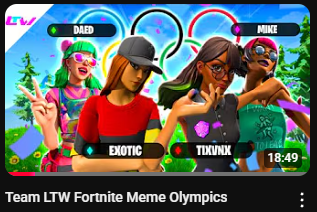 Slax_fn's tweet photo. Recent Video Editing Work For @LTWFortnite!

I've always loved Fortnite Content! And seeing other people love it so much to Hire me was amazing, Glad you enjoyed it. https://t.co/c1fVy2575e