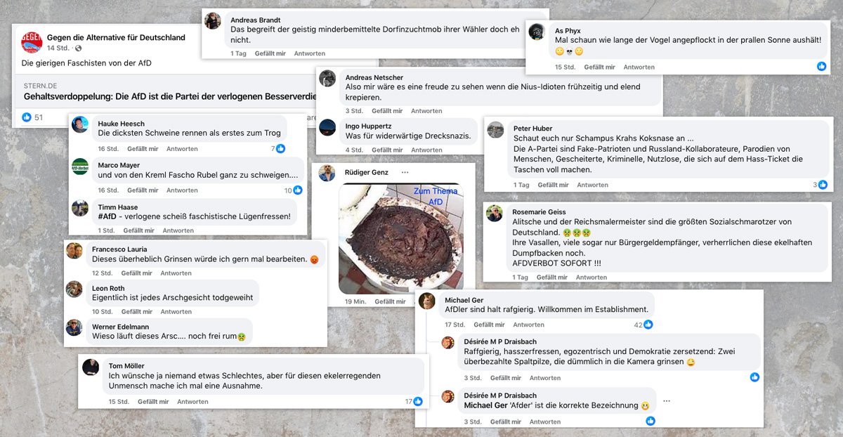 Wie verzweifelt müssen solche armseligen Gestalten sein, die nur von einem abgrundtiefen Hass gegen alle, die nicht so denken wie sie selbst, getrieben werden.