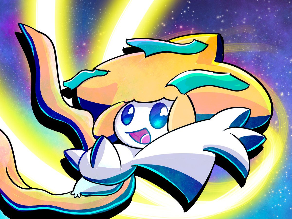 Saw a bunch of Jirachi art on my timeline today, so I decided to speedrun a piece of my own!