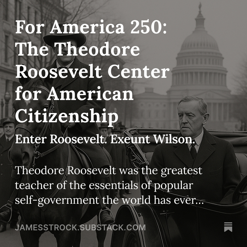 For our 250th in 2026, the US can take a transformative step into the future: a national TR Center for American Citizenship. #theodoreroosevelt

bit.ly/44RyQ64