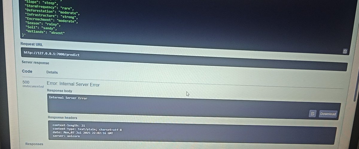 OpeyemiBolatit1's tweet image. Still testing my API using Swagger UI. It now collects inputs and executes,but ran into an internal server error. Another bug to conquer. 🙂
#buildingfortomorrow 
#buildinpublic