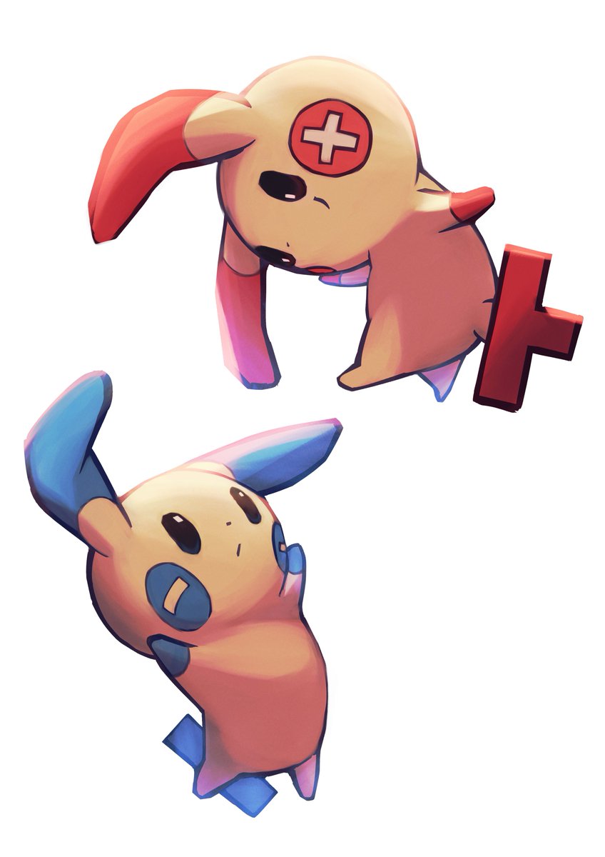 KonohaTaiyo's tweet image. #pokemonfanart 
#ポケモンイラスト

プラスル/Plusle &amp;amp; マイナン/Minun