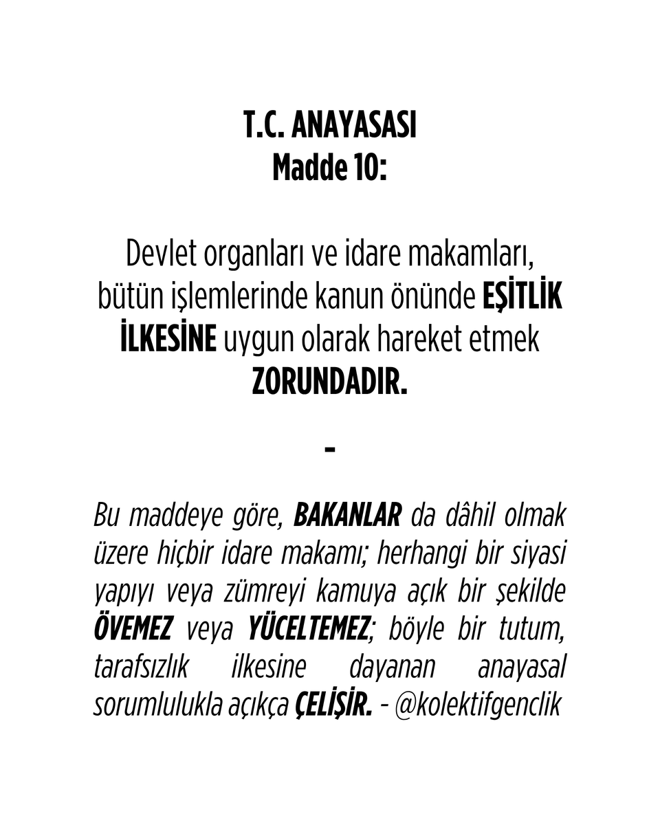 kolektifgenclik's tweet photo. Dikkat dikkat, gençler konuşuyor!

Sayın Adalet(!) Bakanı; yapmış olduğunuz açıklamalar kanunsuzdur. Kanunsuz açıklamalarınızı derhal sonlandırın! https://t.co/eXvx5PxeFN