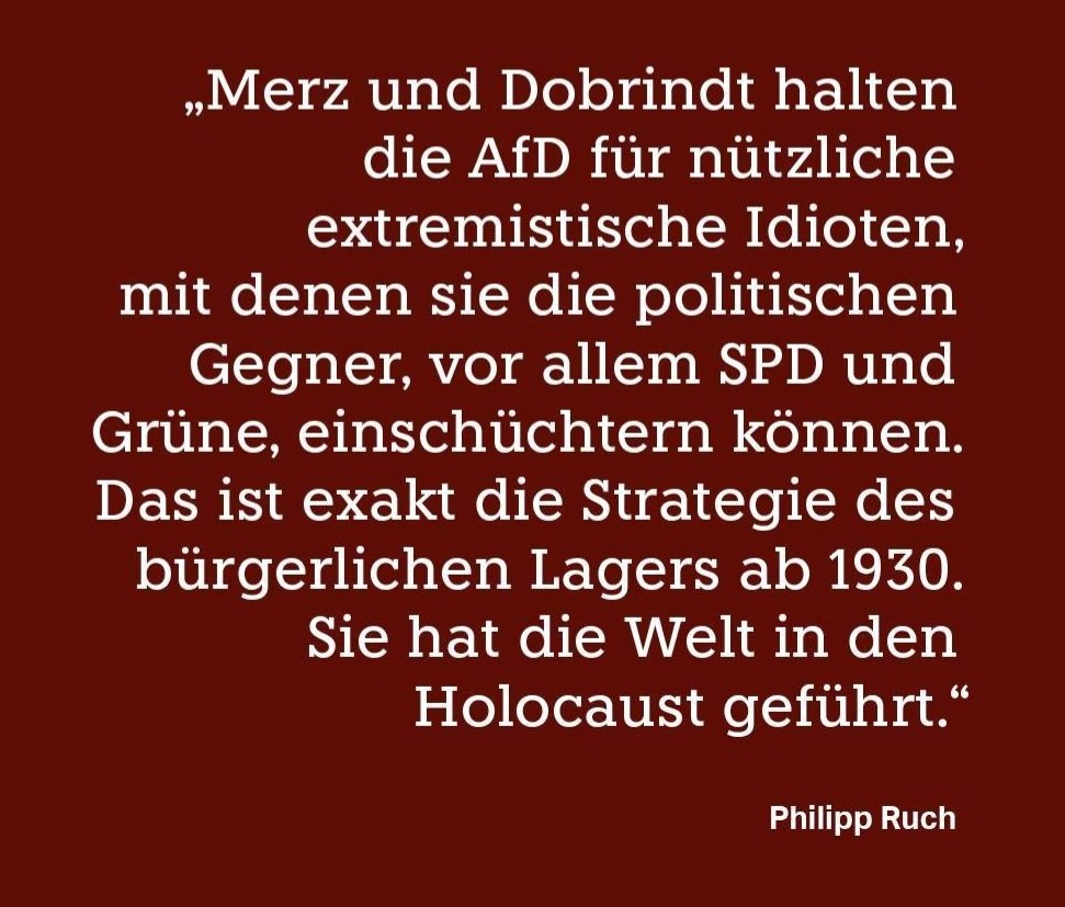 Das erklärt auch, warum Merz &amp; Co. gegen ein #AfDVerbot sind.