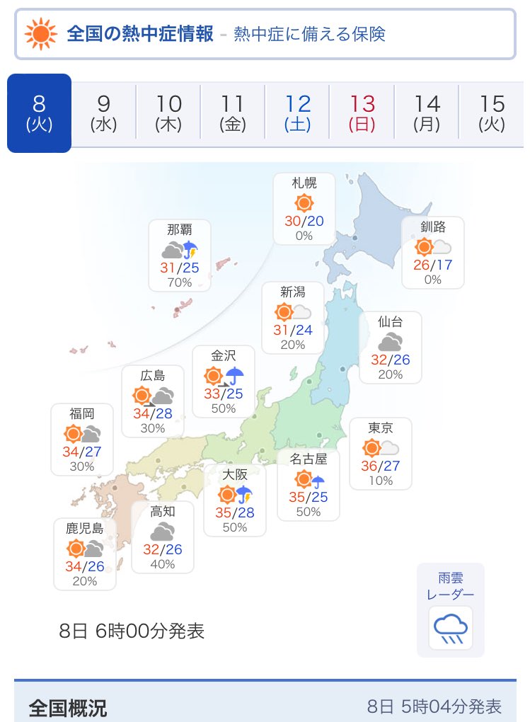 kuni3rd's tweet image. 札幌と那覇が1度しか変わらないけど
沖縄って北海道の隣に移動した？