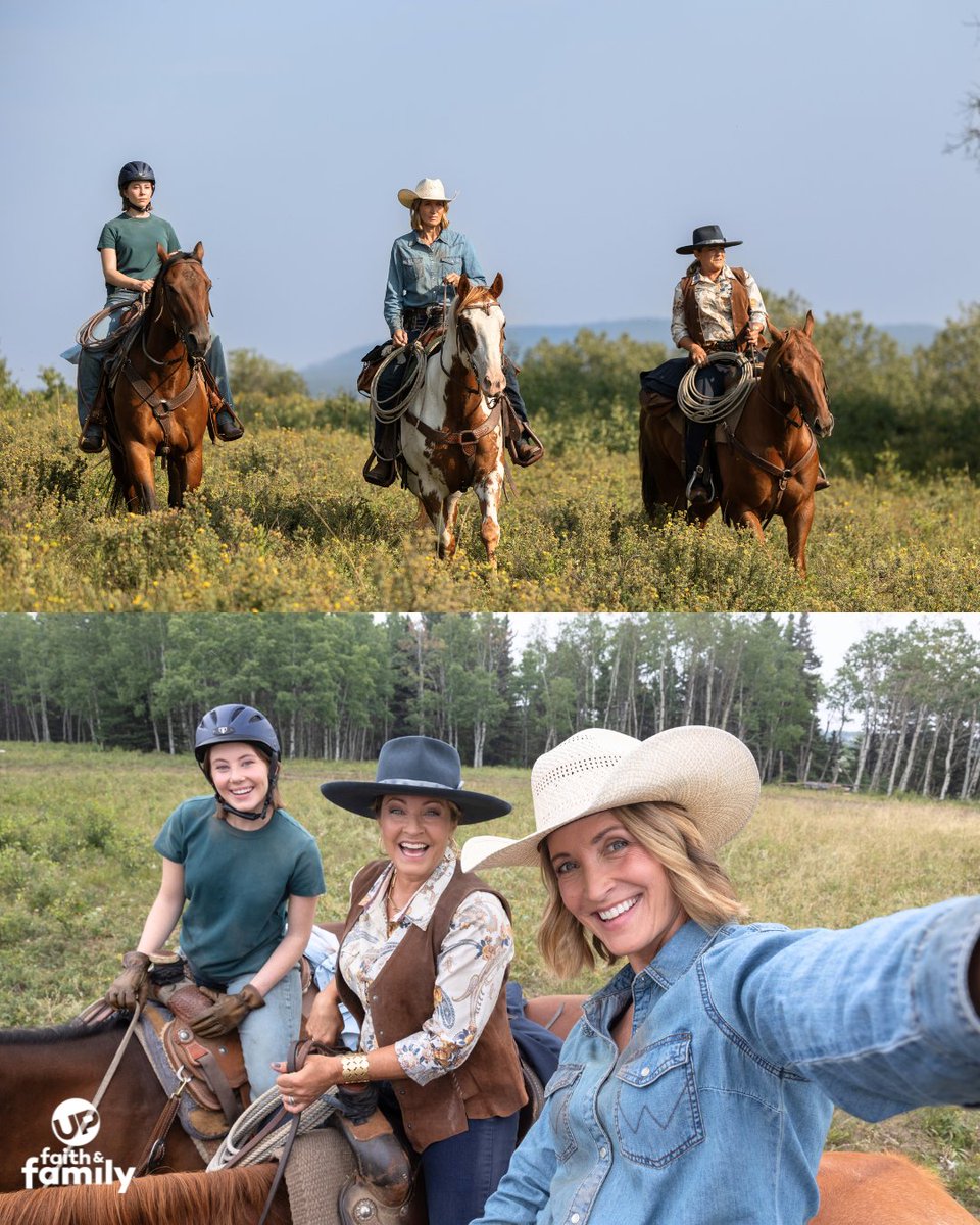 UPFaithFamily's tweet image. 🎥 Behind every scene is a whole lot of heart.

Episode 1809 of #Heartland streams Thursday — and trust us, it’s a ride. 🐎 

#BTS | #SetLife | #RanchLife | #HeartlandFamily