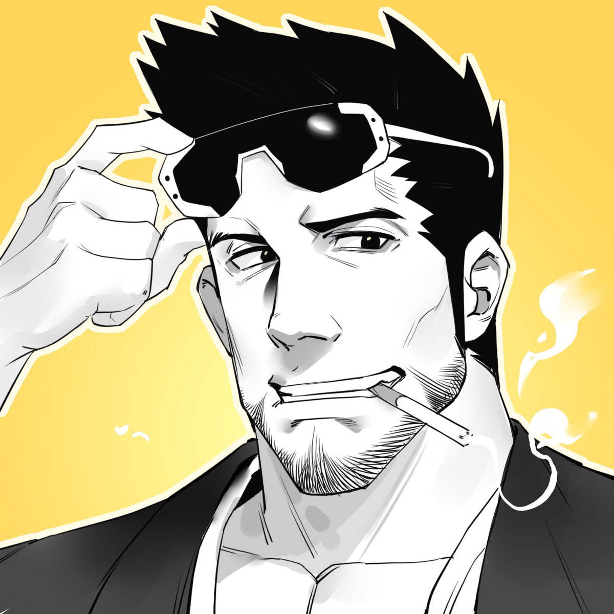 #isshinkurosaki  #bara #daddy
很喜欢的黑崎一心头像   art by:<a href="/WJBZMM/">杨梅恶霸</a>