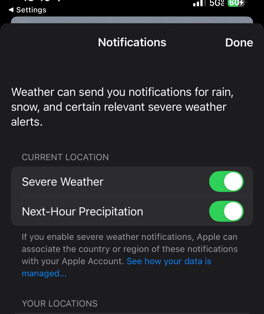 ReadyStPaul's tweet image. 🌩️ Let’s talk about weather alerts. We have apps that alert us and NWS Wireless Emergency Alerts that are issued. Make sure they override silent mode📱iPhone users have another option
📲Settings ➡️ Notifications ➡️ Scroll down to Weather
‼️Turn on alerts and set location 📍
#mnwx