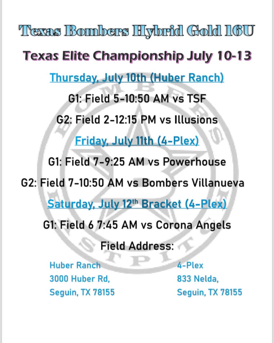 It felt great to be able to hit again and today I was cleared to start throwing progressions!  I batted a .353 with a 2B, 2 HR’s and 8 RBI’s at the Sparkler.  This week we will be at the Elite Championship in Seguin, TX, come check us out!  ✝️🥎 #Uncommitted2027 @txbombershybrid