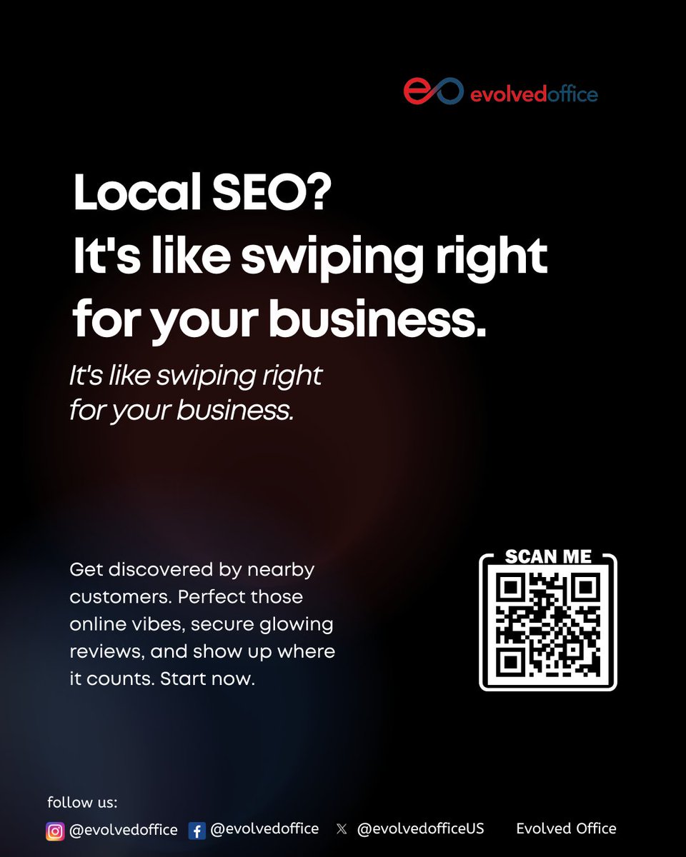 EvolvedOfficeUS's tweet image. Sort that Google profile, snag rave reviews, and claim your spot at the top of local searches. Your customers are scrolling—be the biz they find first. 

bit.ly/4kh3c6u 

#EvolvedOffice #GetEvolved #JustOnePlatform #EO4EO
