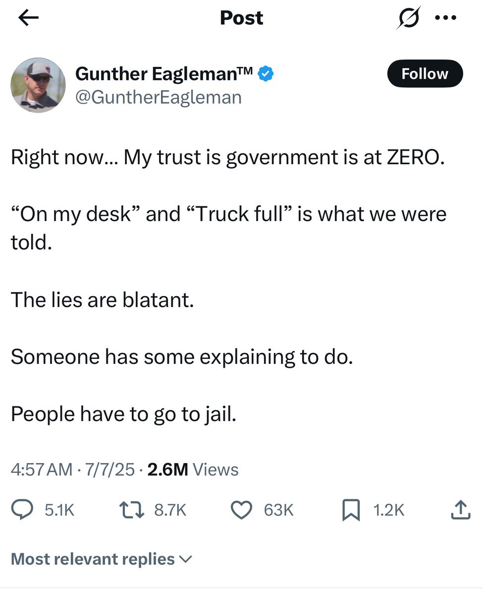 Another RINO exposing themselves with unnecessary timestamp posts.

It’s as simple as knowing the Laws and Orders CURRENTLY INVOKED that outline a Unique, Strategic and Special Operation.

Draining the swamp is not a destination it’s a journey.

Nice work turd. You should be