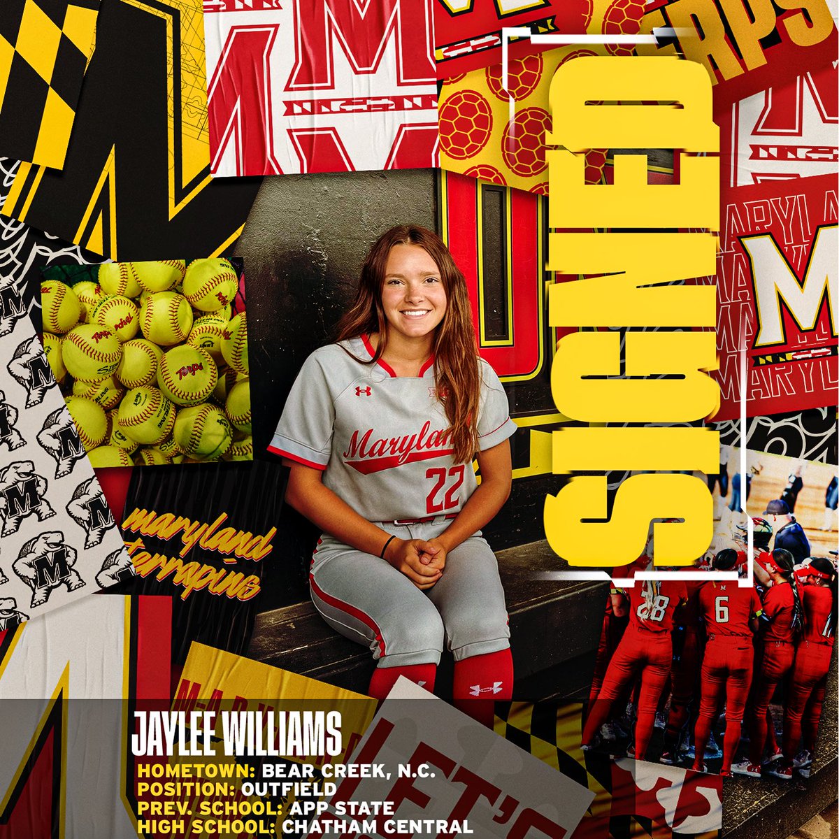 TerpsSoftball's tweet image. 𝐒𝐢𝐠𝐧𝐞𝐝 ✍️
We’re thrilled to add another superstar to our Terp family—join us in welcoming Jaylee Williams to College Park! 🐢
#FearTheTurtle