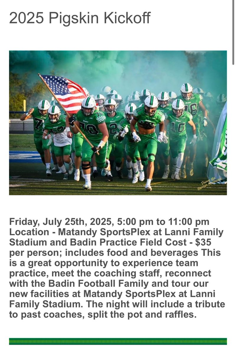 Come out and support the Rams!!!  #RTD ⁦<a href="/RAMSSPORTS/">Stephen T. Badin High School Athletics</a>⁩