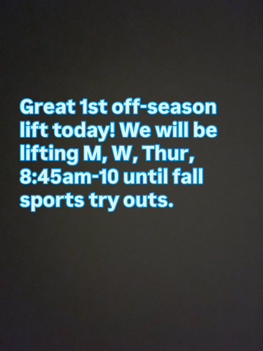 Day 1 in the books! We will be working out in the weight room Monday, Wednesday and Thursday’s from 8:45am-10, enter through door 6. All classes, including rising freshman are encouraged to attend. Bring shoes for speed and condition afterwards! #EaglePride #Family ⚾️🦅