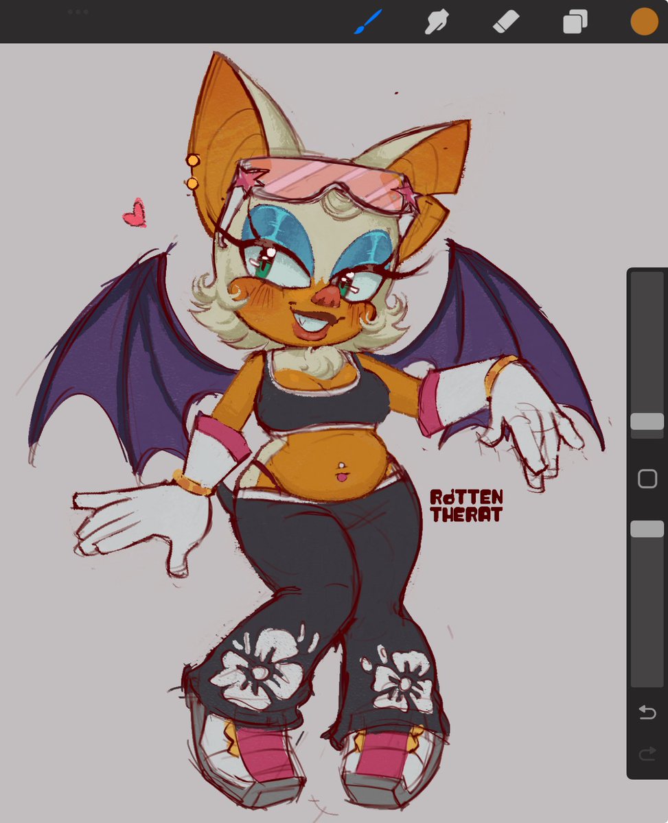 FOUND S FUNKY BRUSH AND RENDERED HER A LITTLE #sth
