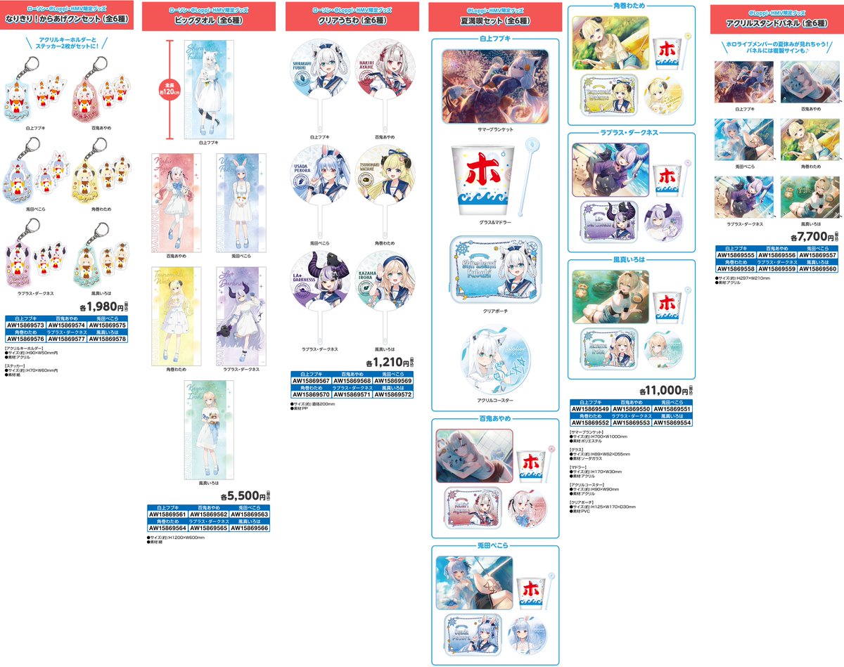 ホロライブ」×ローソンコラボの新作グッズが本日8日10:00から予約販売
