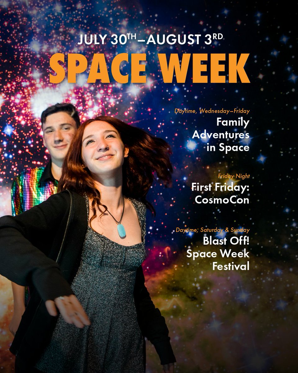🚀 Space Week is landing at Chabot July 30–Aug 3!
5 days of hands-on activities, space pros, live demos &amp; fun for all ages. Don’t miss this celebration of the New Space Age and be sure to enter our Costume Contest! → chabotspace.org/programs/space…
#SpaceWeek #ChabotSpace #STEMfun