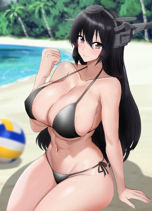 ビーチバレーがめっちゃ強い長門 ぼ、ボールがたくさん!